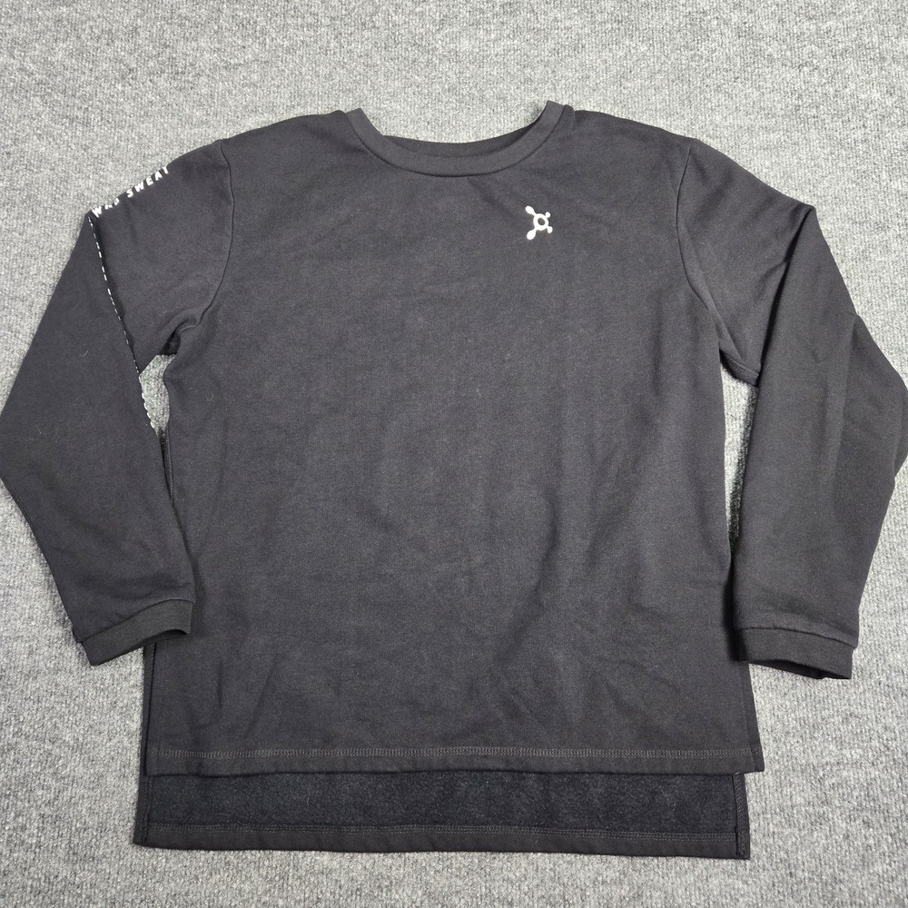 Orangetheory Womens Medium Crewneck Sweatshirt Black Fleece Lined Pullover Top